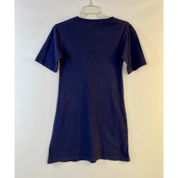 American Apparel Blue T Shirt Dress Size S Made In USA Vintage Preppy - Picture 3 of 10